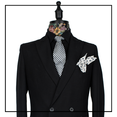 [卖家促销] maskman小千鸟格纹真丝多色生日圣诞礼物礼盒8cm宽男士