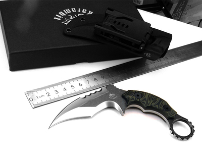 包郵原廠the one新品末日karambit buss死神來了野豬爪刀小直刀