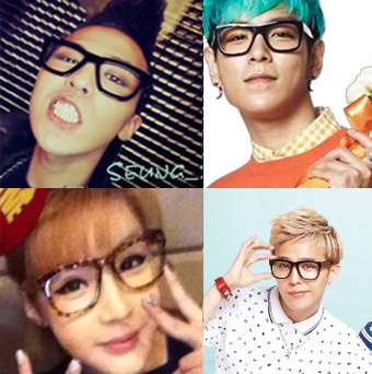 朴春gd权志龙top崔胜贤同款复古好质量大框眼镜眼镜架3色无镜片