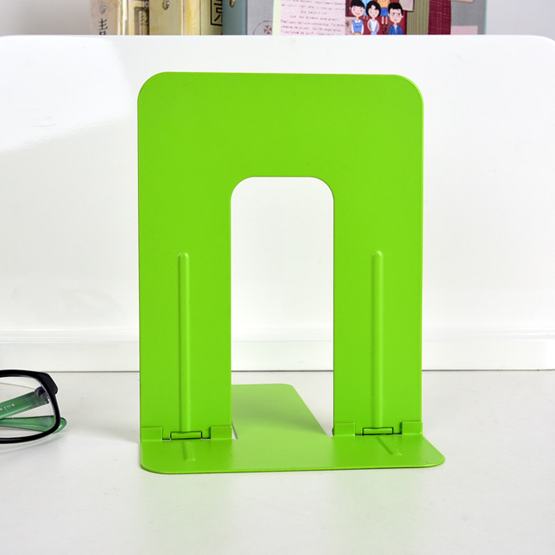 创易gjc系列彩色金属可折叠书立7.5寸防滑学生书挡办公书靠2片装