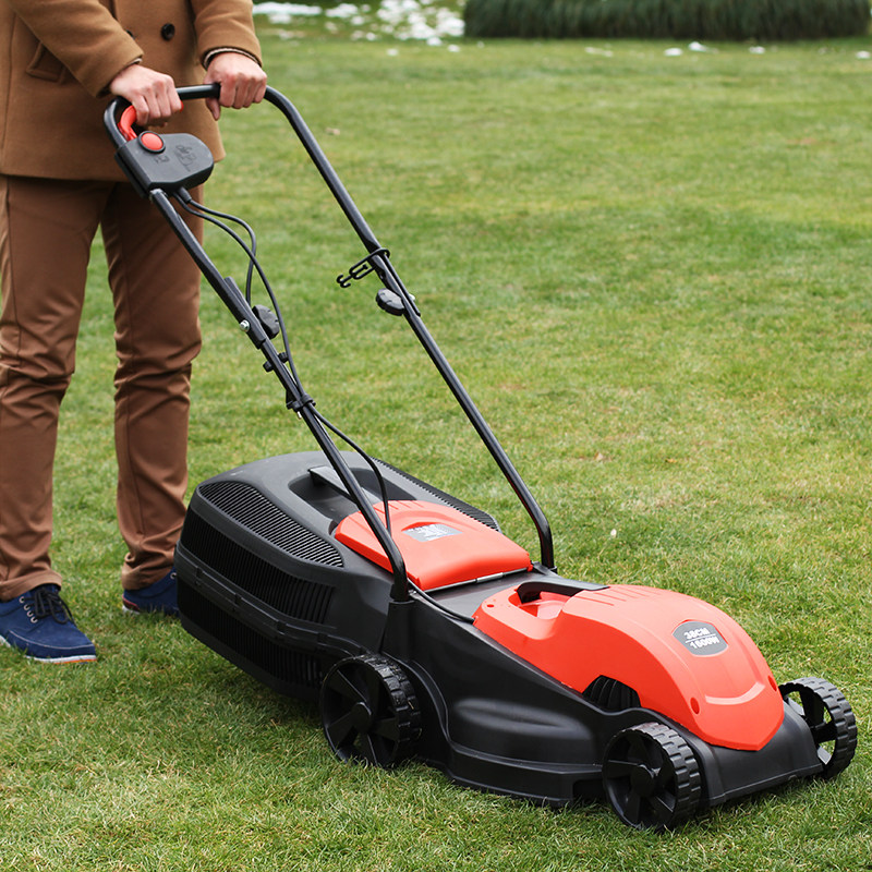 哈力 电动割草机家用手推式草坪机割草车打草机修剪草机除草机器