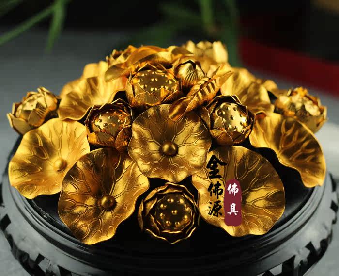 批发 佛堂装饰用品/纯手工日式莲花聚宝盆小号招财莲花盆家居摆件