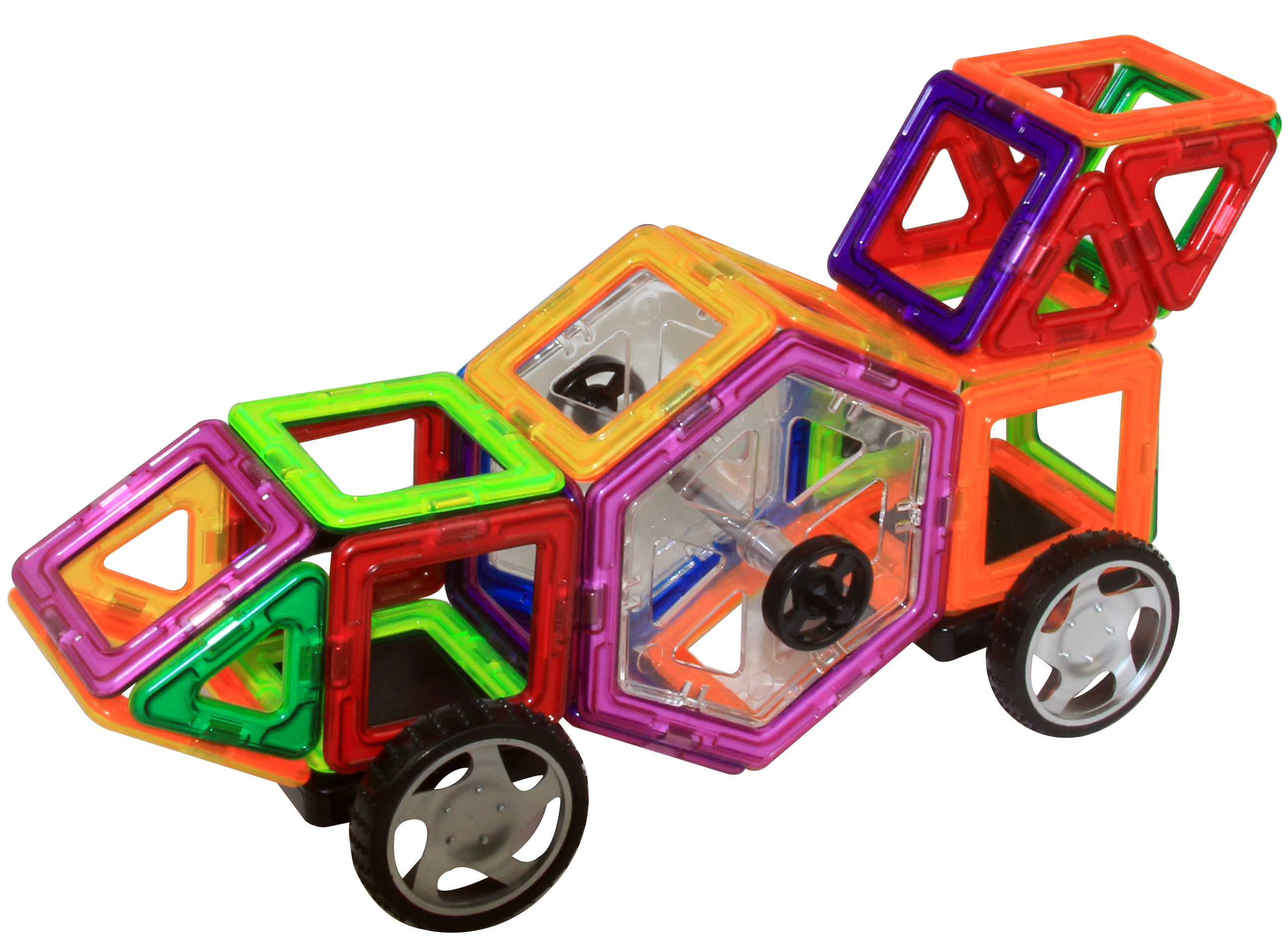 磁力建构片益智提拉玩具适合3-15岁益智积木58pcs数字摩天轮-2033