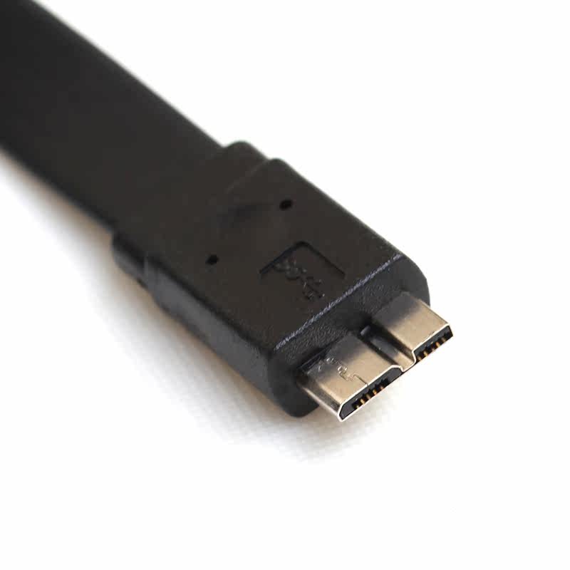 超短micro usb3.0移动硬盘线 30 60厘米扁形三星note3数据充电线