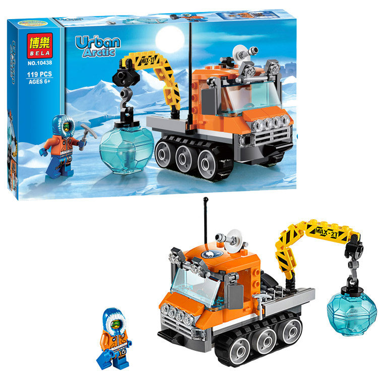 乐高60034雪地城市警极地探险直升起重机拼装积木玩具博乐10438