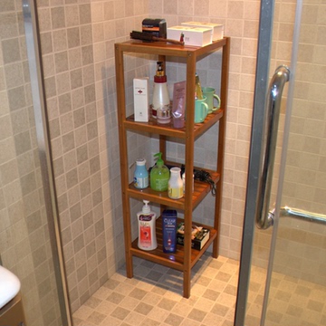 楠竹四方架实木花架子落地室内花盆架阳台架卫生间浴室置物架花几