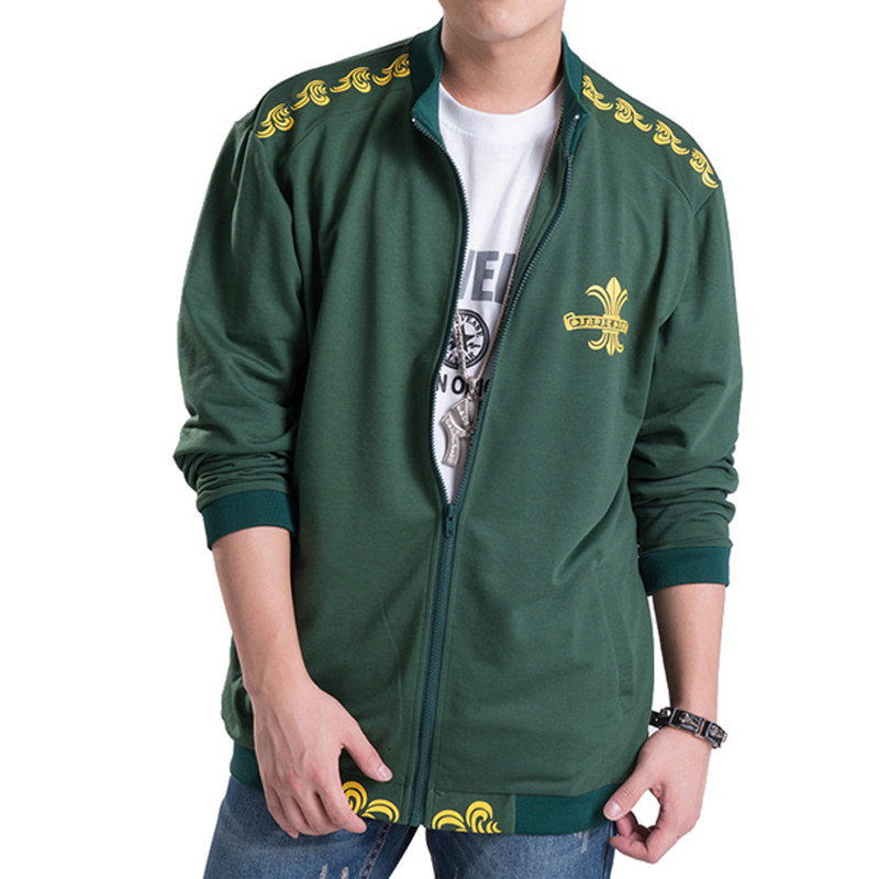 加大码男士棒球服春秋季薄款加肥加大号胖子卫衣宽松肥佬外套男潮