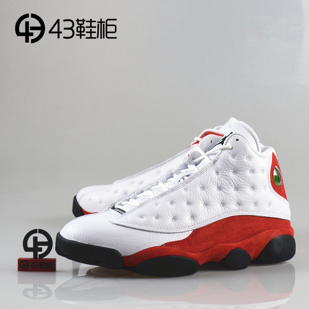 43鞋柜 air jordan 13 og chicago aj13芝加哥 白红 414571-122