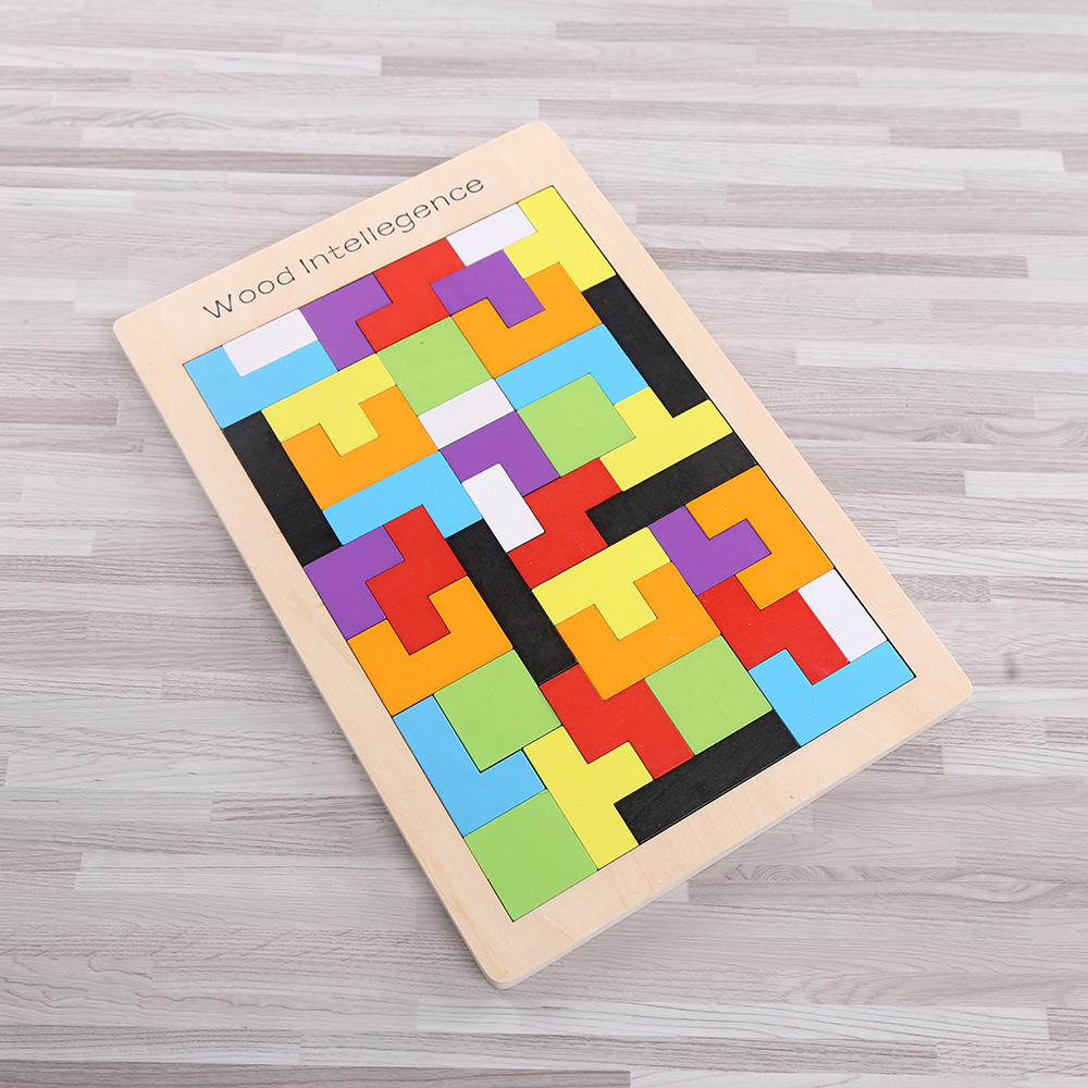 优质俄罗斯方块智力积木儿童益智玩具拼图拼板幼儿园大中班区教具