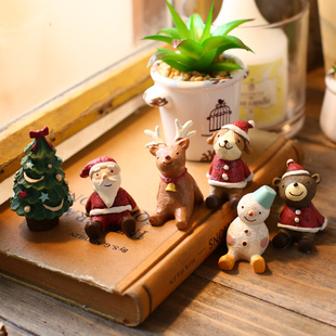 电脑桌小摆设创意家居客厅室内卧室儿童房装饰品圣诞节可爱小摆件