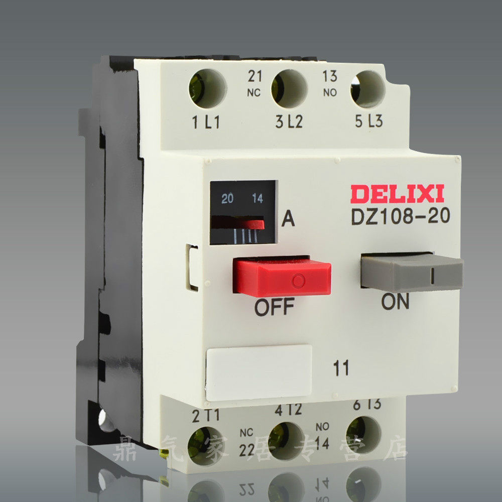 德力西 电机保护器 塑壳断路器 空开 dz108-20/11 1a-20a