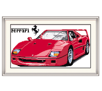 精准印花布十字绣套件法拉利工艺品汽车图案最新款客厅书房画包邮