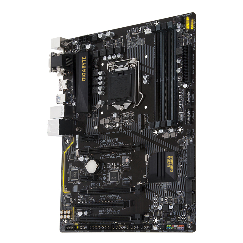 gigabyte/技嘉 z270-hd3 台式机游戏主板支持i5/i7 7700k cpu