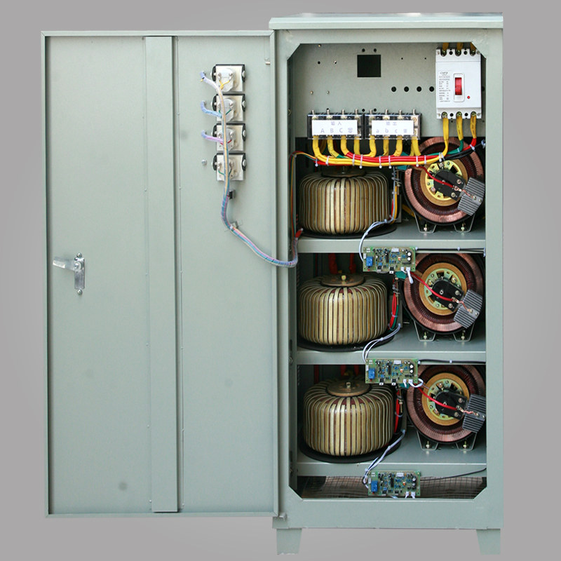 上海启变三相全自动交流100kw/100000w空调雕刻机医疗设备稳压器