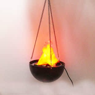 万圣节小火盘挂件热销插电吊灯ktv酒吧鬼屋装饰道具挂件火焰灯