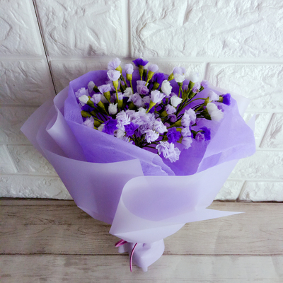 梨子纸藤 纸艺花 diy材料 绵纸满天星材料包 手工礼物 节日礼品