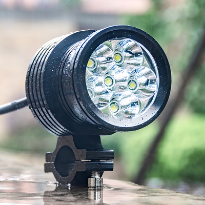 摩托车led大灯电动车改装激光炮射灯强光远射聚光灯外置前12v超亮