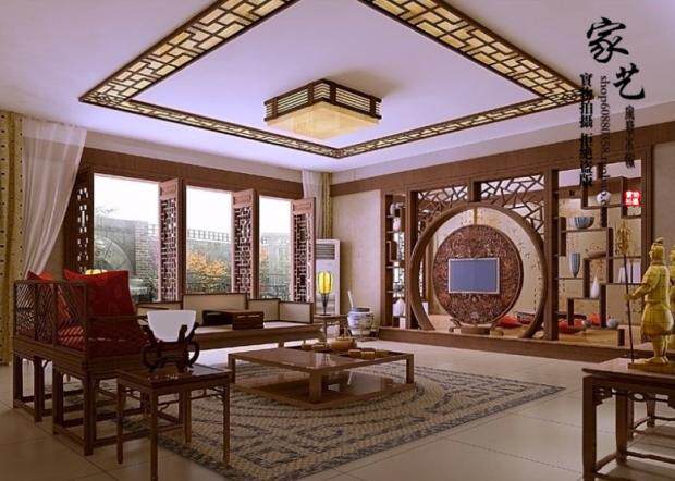 东阳木雕 实木花格吊顶 中式装修 玄关隔断 电视背景墙 仿古门窗