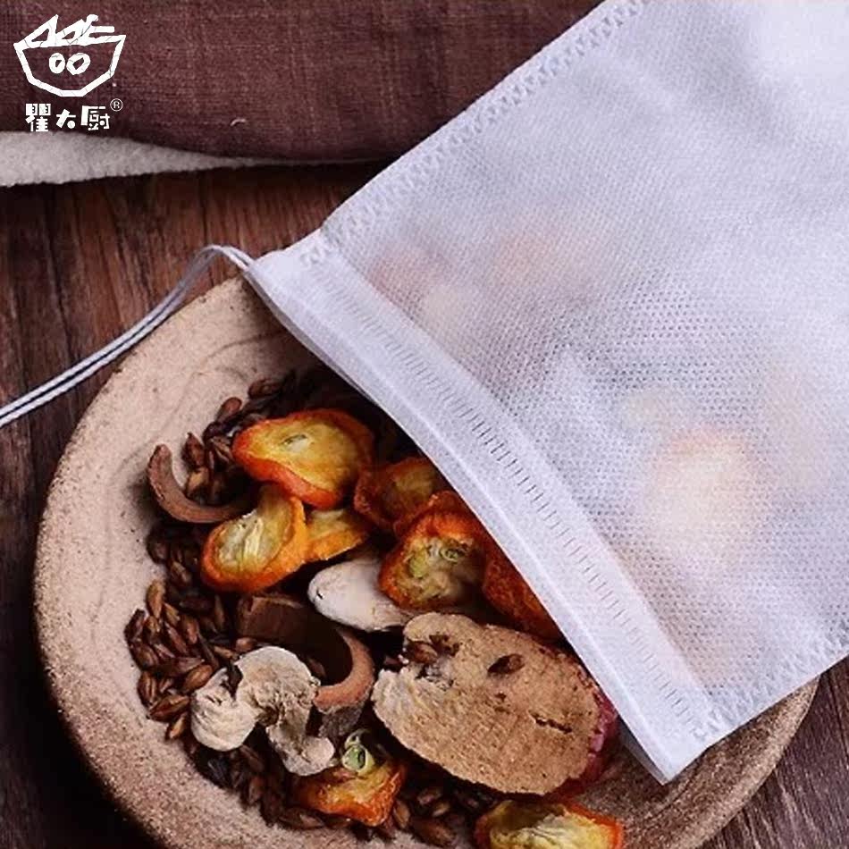 瞿大厨 环保10*12cmpet无纺布卤料袋 茶袋酸梅汤带煲汤袋 10只装