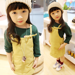 背带裙公主秋季童装3韩版4纯棉5岁儿童宝宝小女孩裙子 女童连衣裙