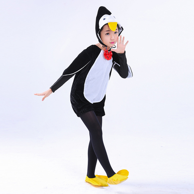 万圣节儿童动物表演服装小企鹅卡通舞蹈服幼儿园男女童宝宝演出服