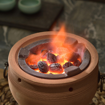 核桃炭龙眼炭果木炭乌榄炭功夫茶道碳炉茶炉小火炉无烟煮茶烧茶炭