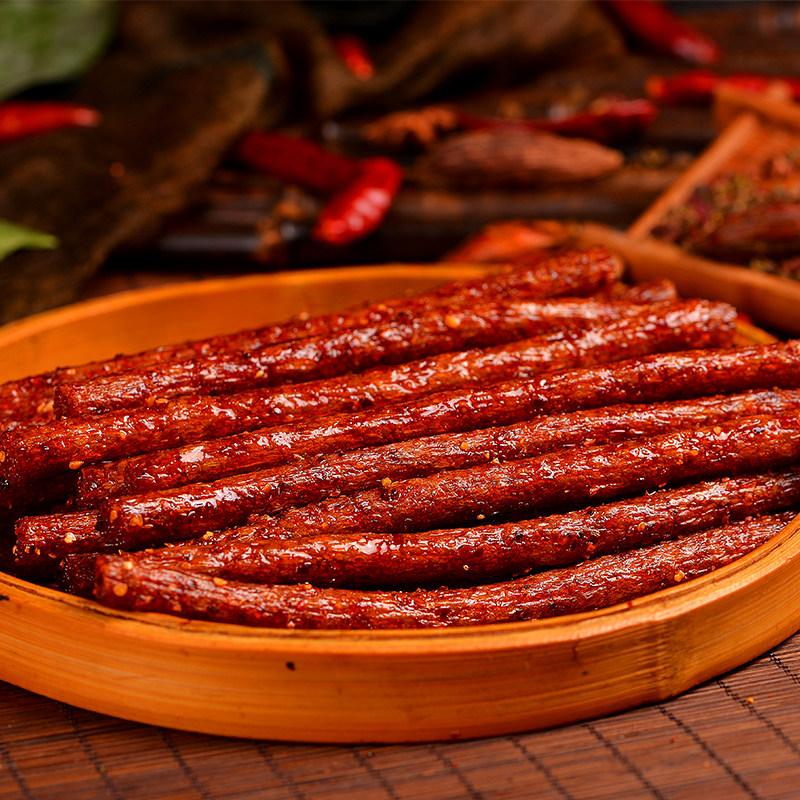 君仔火爆鸡筋湖南辣条80后儿时怀旧小吃素食小包装休闲零食68g5包