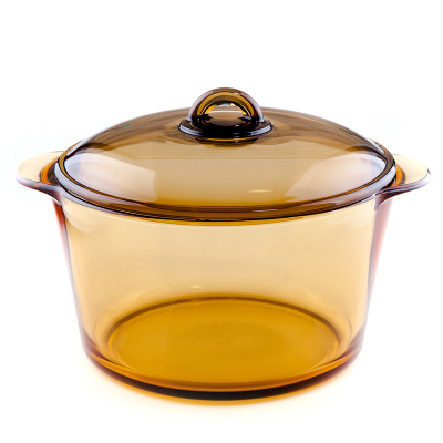 乐美雅法国进口微晶玻璃锅 可明火直烧锅奶锅汤锅炒锅琥珀锅