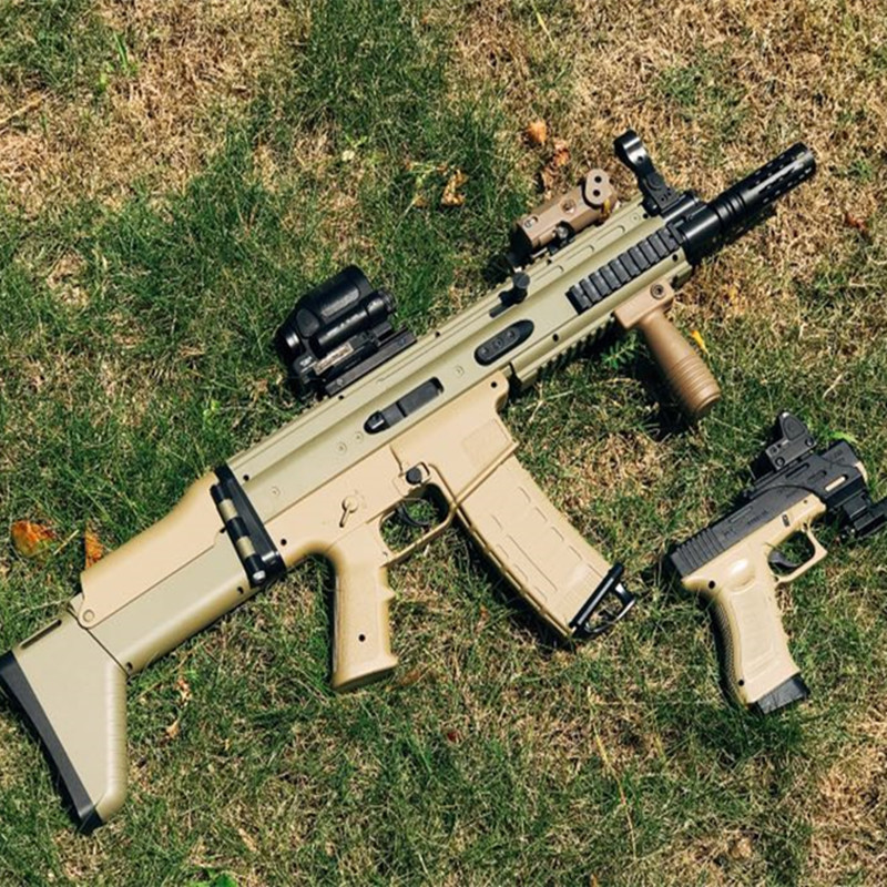 锦明scar下供弹水弹枪连发电动成人真人cs水蛋抢水晶弹儿童玩具枪