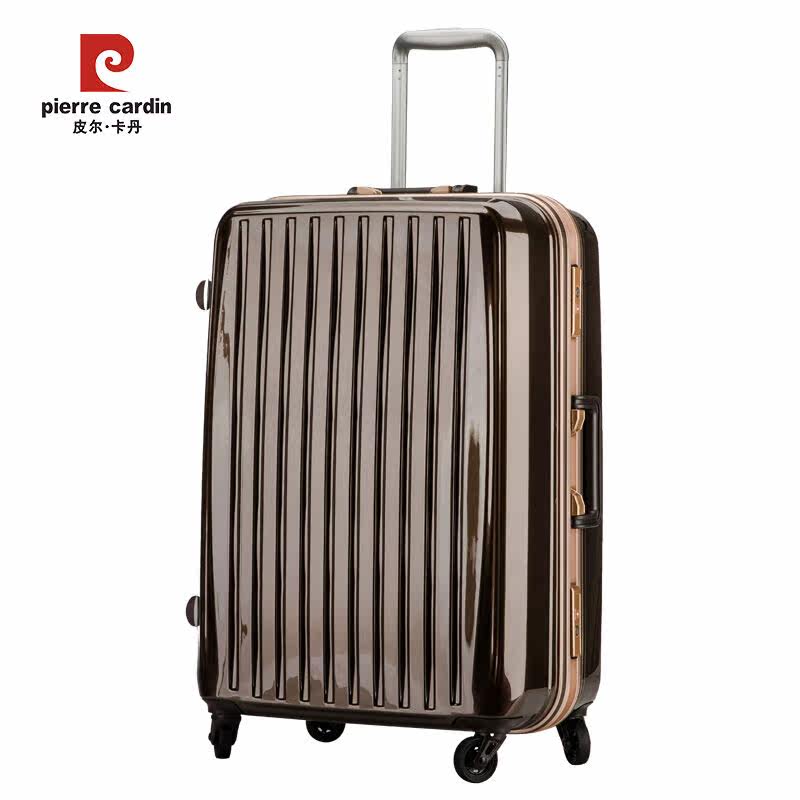 皮尔卡丹pierrecardin新款铝框拉杆箱旅行登机箱万向轮行李箱飞机