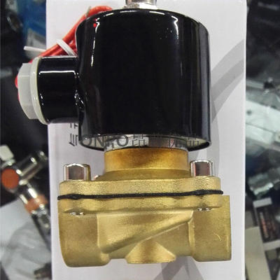 4分电磁阀 水阀220v常闭通电开断电关家用开关电动水阀门直通全铜_双