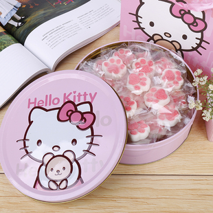 手工猫咪猫爪棉花糖礼盒创意咖啡伴侣可爱生日礼物送女友28颗装