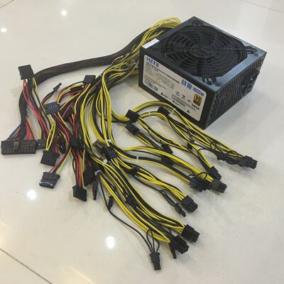 包邮 金牌以太坊1600w电源 eth显卡 6卡专用挖矿电源 巨龙1250w
