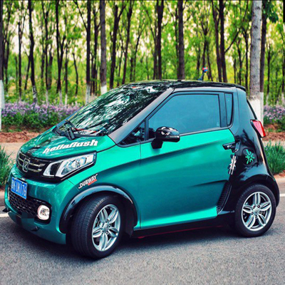 众泰e200电动车艾利小珍珠猎户绿光亮黑_双氙车灯改装网