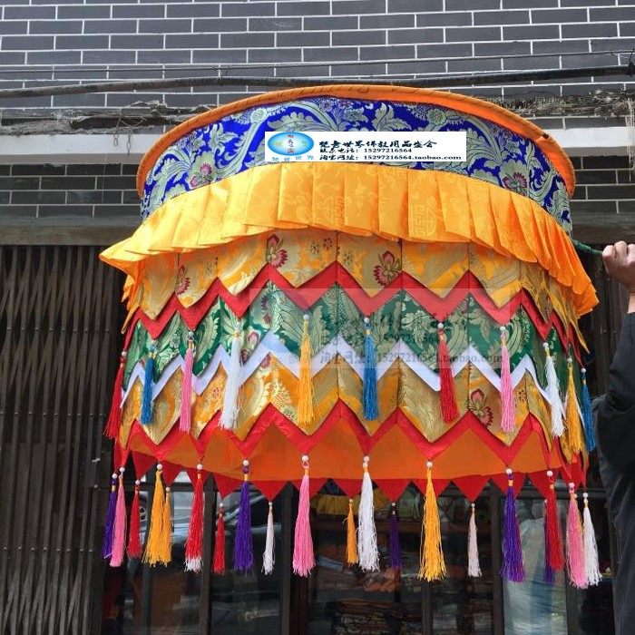 伞盖宝伞 佛教工艺品佛堂装饰藏式风格装饰万命伞藏式面天棚挂帘