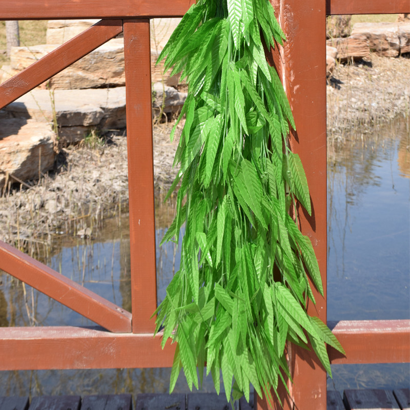 仿真柳叶藤条花藤家居商场农家乐吊顶缠绕假花树叶藤蔓装饰花新品