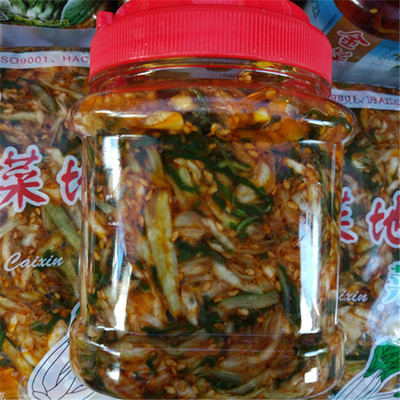 金菜地香菜心500g克安徽香菜马鞍山黄池特产 桶装香菜心厂家直销