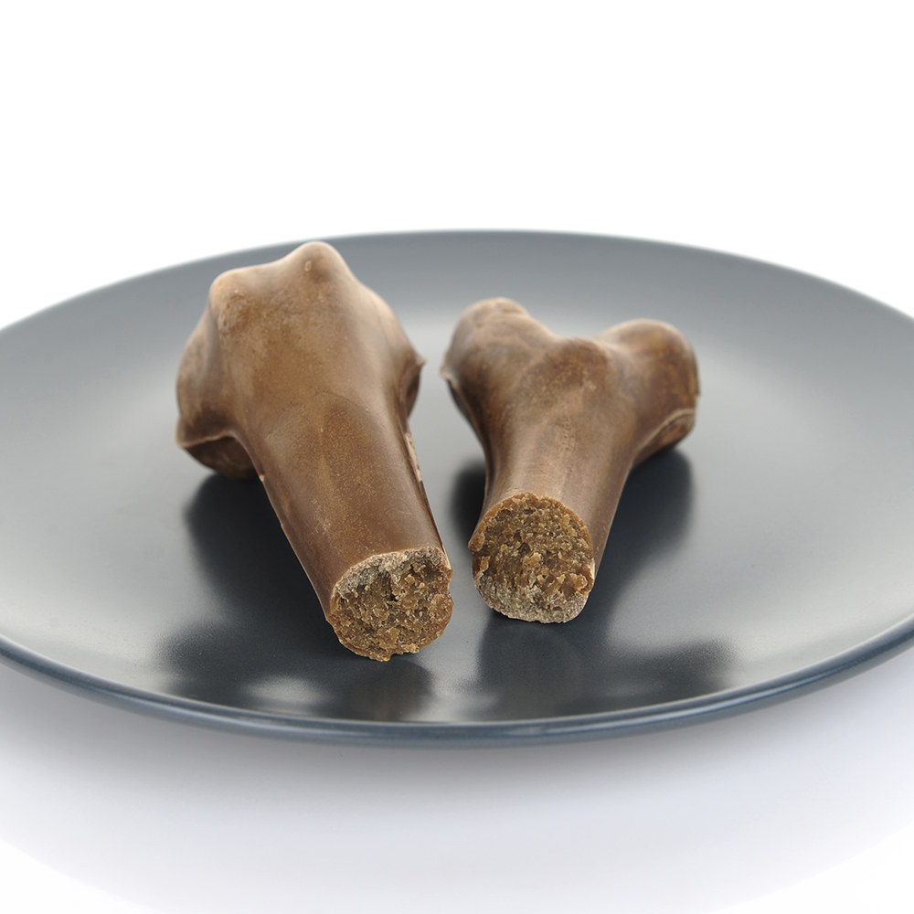 宠飞扬狗狗零食牛股骨单只装牛肉味磨牙棒训练奖励金毛宠物零食