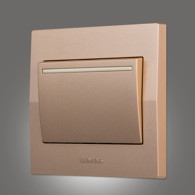 西门子开关插座开关面板悦动系列香槟金色色一开双控开关面