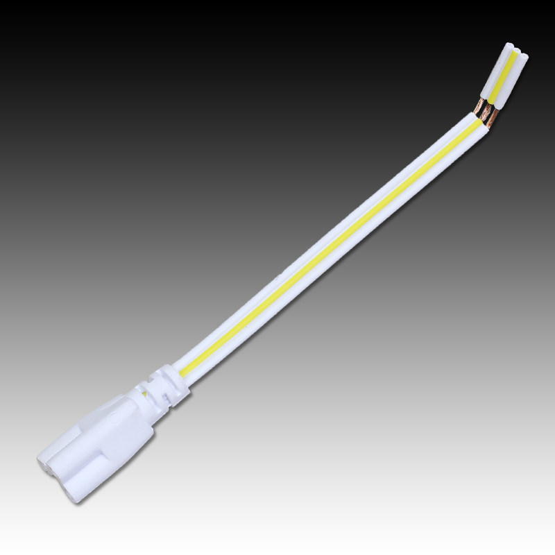 t5日光灯插头led灯管连接线 品字三孔插头延长线对接三芯带电源线