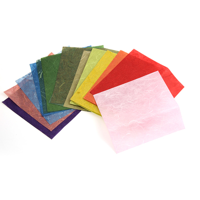 日本进口阿波和纸 染色纸 云流纸十五色 15cm 和风手工纸彩色折纸