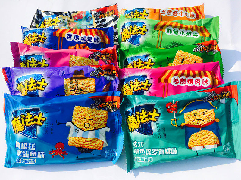 整箱50gx30袋大魔法士给力柠檬鸡脆不可挡干脆面干吃面方便面包邮