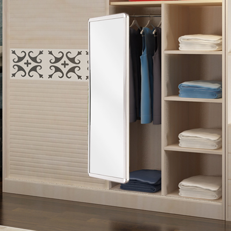衣柜镜子 推拉旋转折叠试衣镜 柜内伸缩全身镜衣帽间镜子顺丰包邮