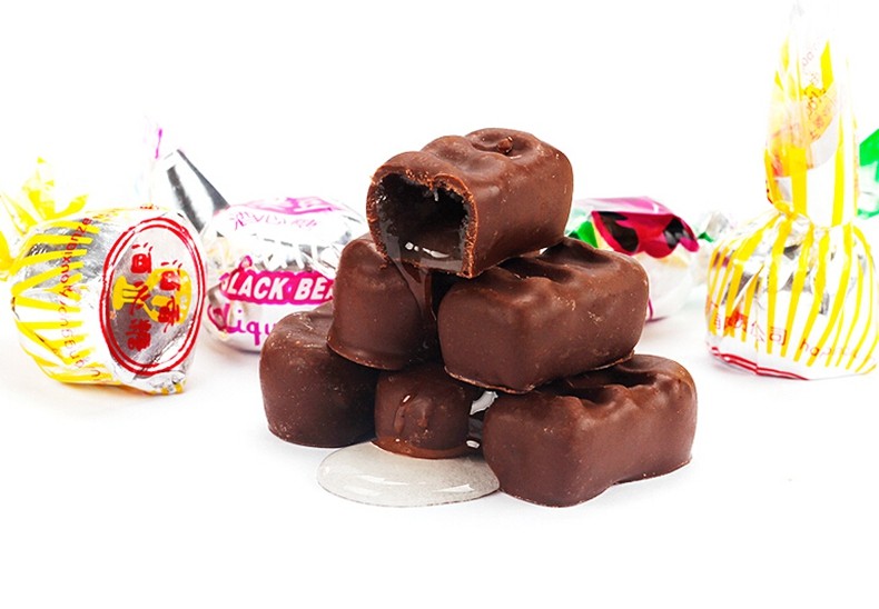 秋林酒心糖巧克力酒芯糖多味袋装400g哈尔滨特产零食糖果包邮