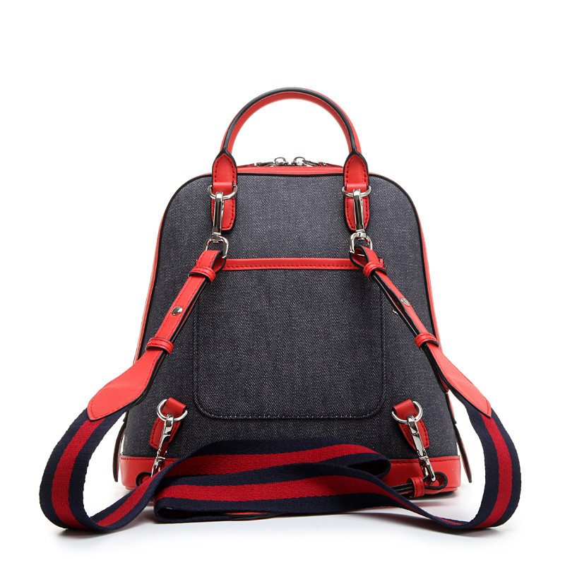 fion/菲安妮女包 背包女双肩包女2017新款百搭 休闲时尚编织包