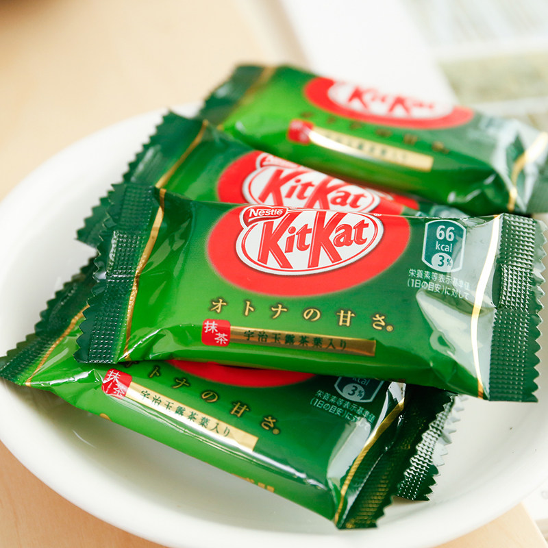 日本零食 kitkat 抹茶巧克力夹心威化饼135g 12枚入 多种口味