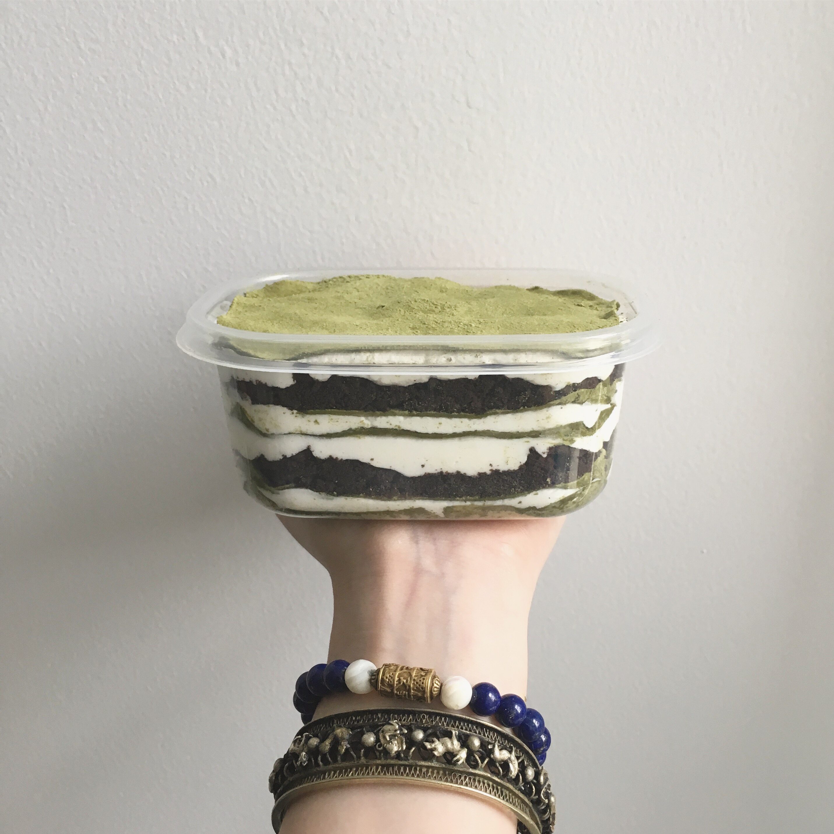 王府小厨房 抹茶奥利奥千层盒子蛋糕 双拼留言纯手工新鲜水果包邮