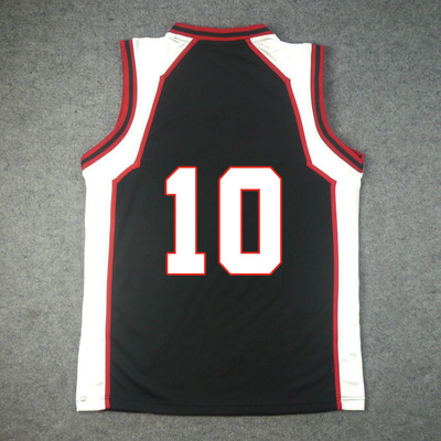 sd 黑子的篮球 诚凛高校10号大我火神篮球服/篮球衣/背心 黑色