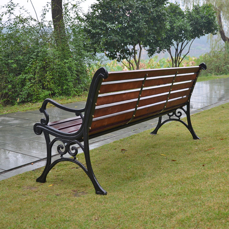 户外园林椅休闲椅公园椅铸铁椅铸铝椅长椅防腐木塑木