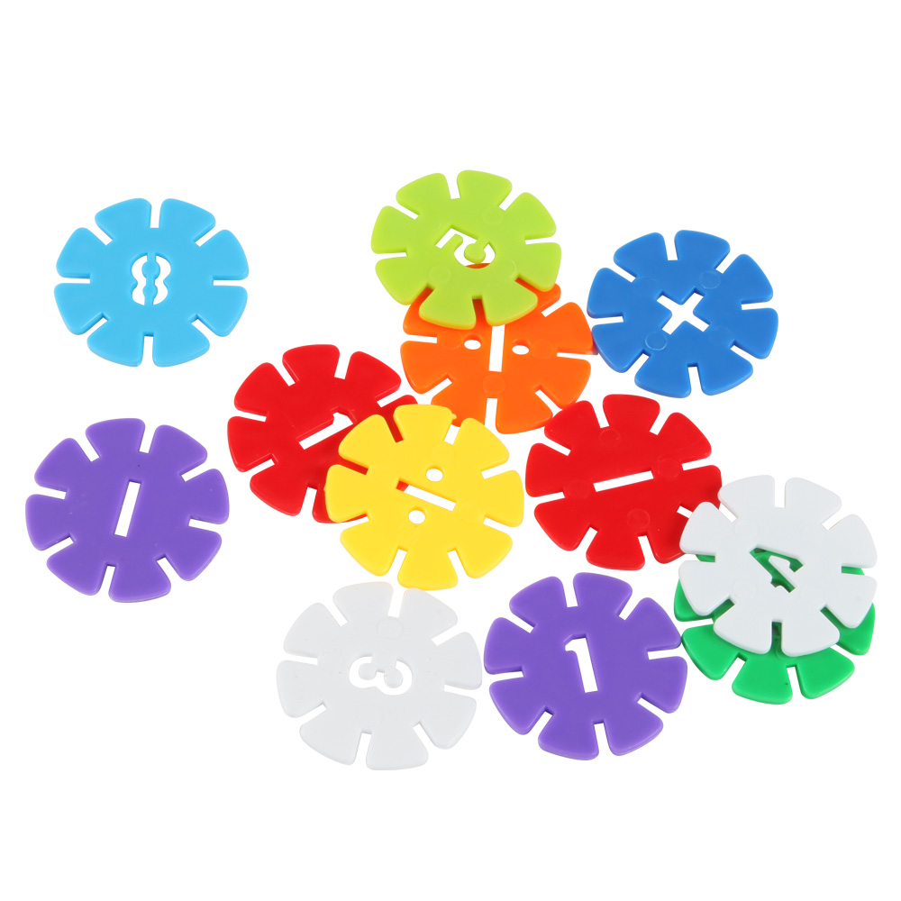 贝恩施数字大雪花片男女孩拼插积木1-3-6岁宝宝益智早教儿童玩具